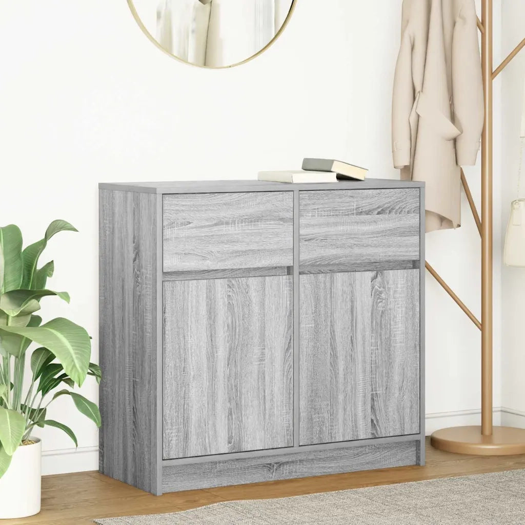 Credenza con Cassetto-Buffet-Armadio da cucina Grigio Sonoma 80x34x76 cm in Truciolato