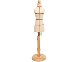 Manichino per Sarta con Struttura in Legno - Femmina - Frame in Acciaio Inossidabile - Flessibilità per la Sartoria - Buona Stabilità - Manichino per Sarta Professionale