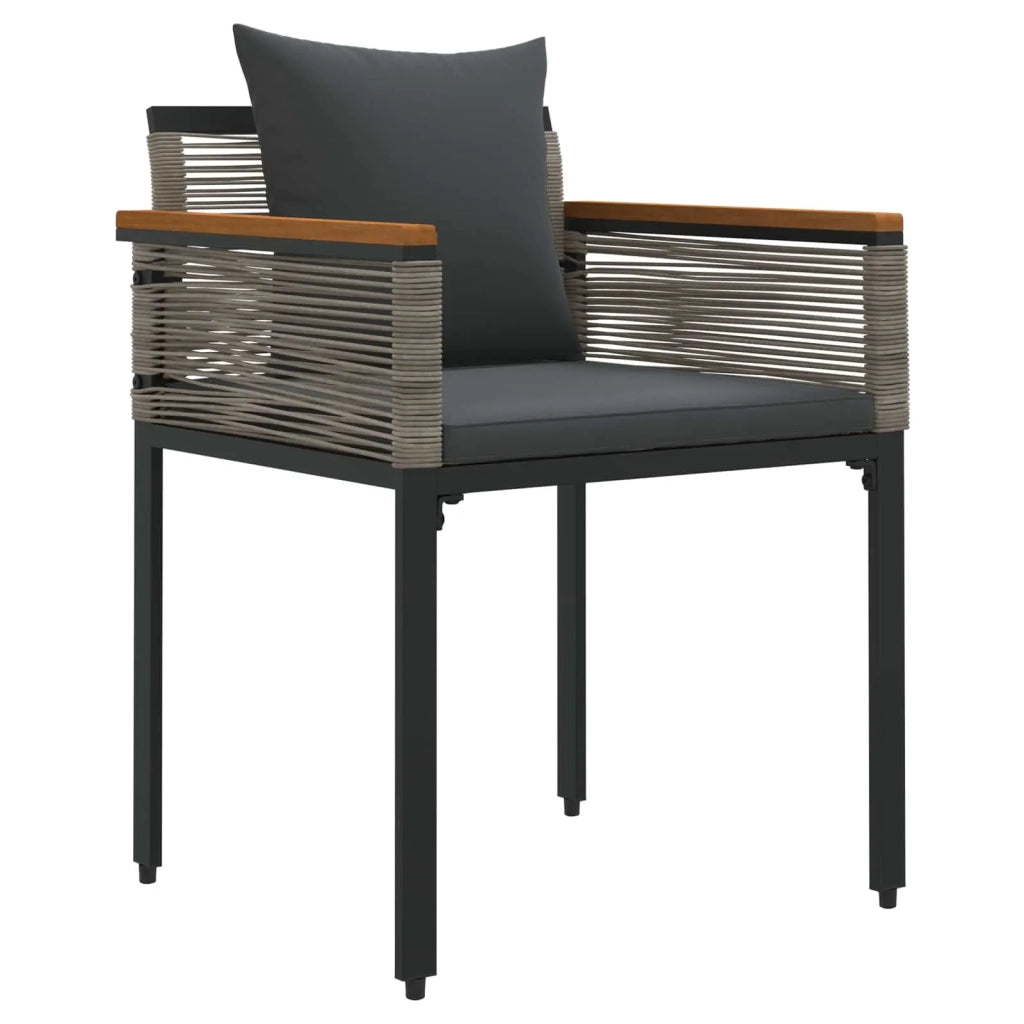 Set di Mobili da Esterno Grigio e Grigio Scuro polyrattan 42025233