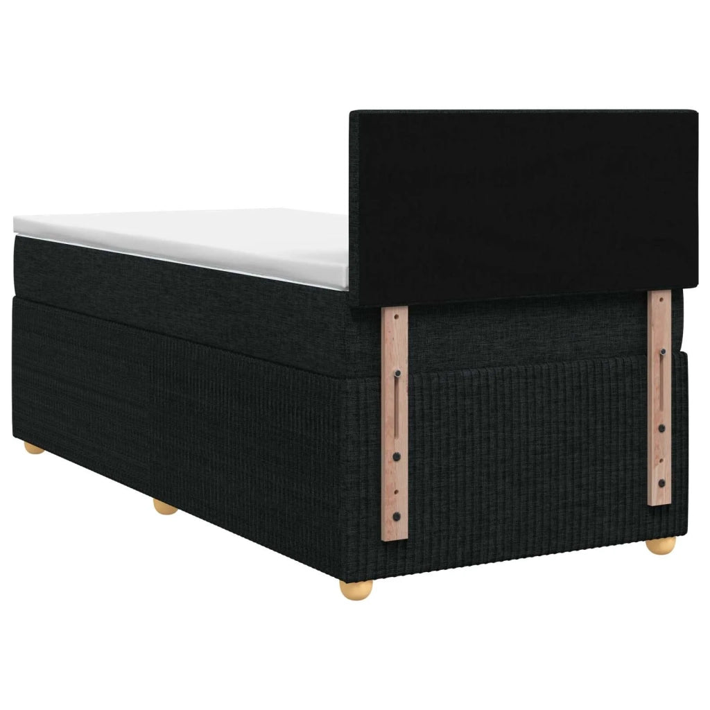Letto box spring con materasso Nero 80 x 200 cm Tessuto 3451344