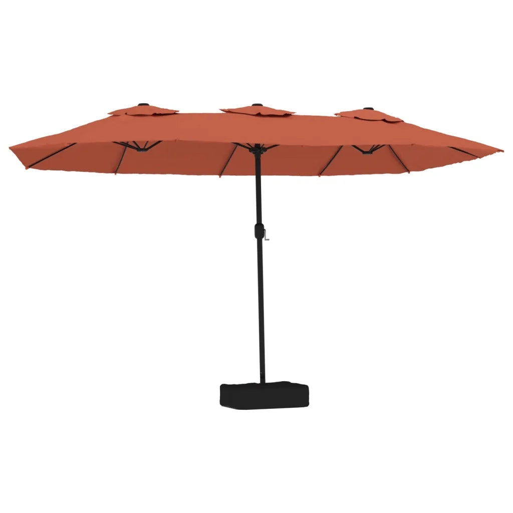 Ombrellone a Doppia Testa-Ombrello da giardino Terracotta 449x265 cm
