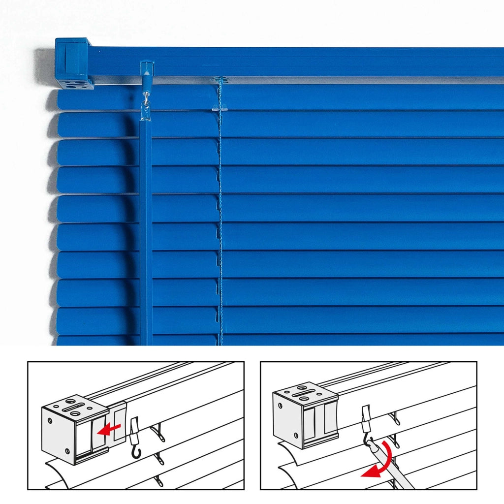 Tende Veneziane in Alluminio con Corda Blu 120x160