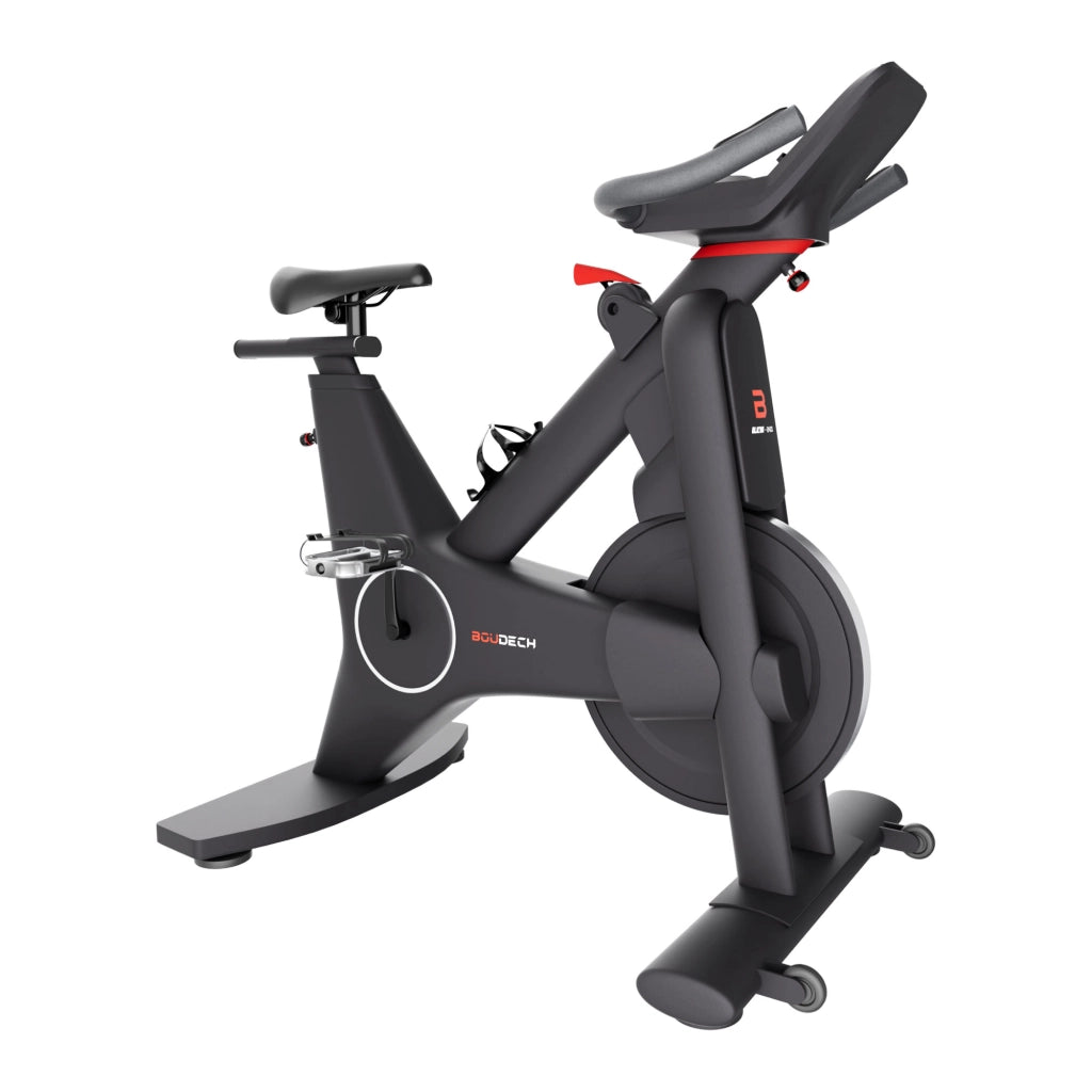 Aliena 2400 - Spin Bike Cyclette da Corsa con Volano 24 Kg Resistenza Elettrica con Display e Porta Tablet Nera