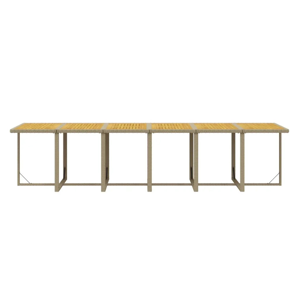 Set da Pranzo da Giardino 13 pz con Cuscini in Polyrattan Beige 3095635