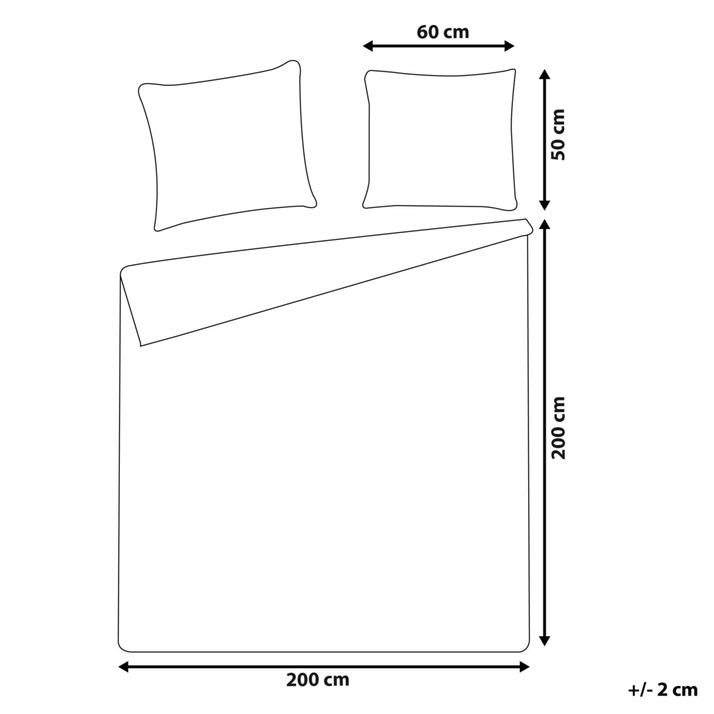 Set copripiumino e federa in cotone satinato verde 200 x 200 cm per una camera da letto moderna
