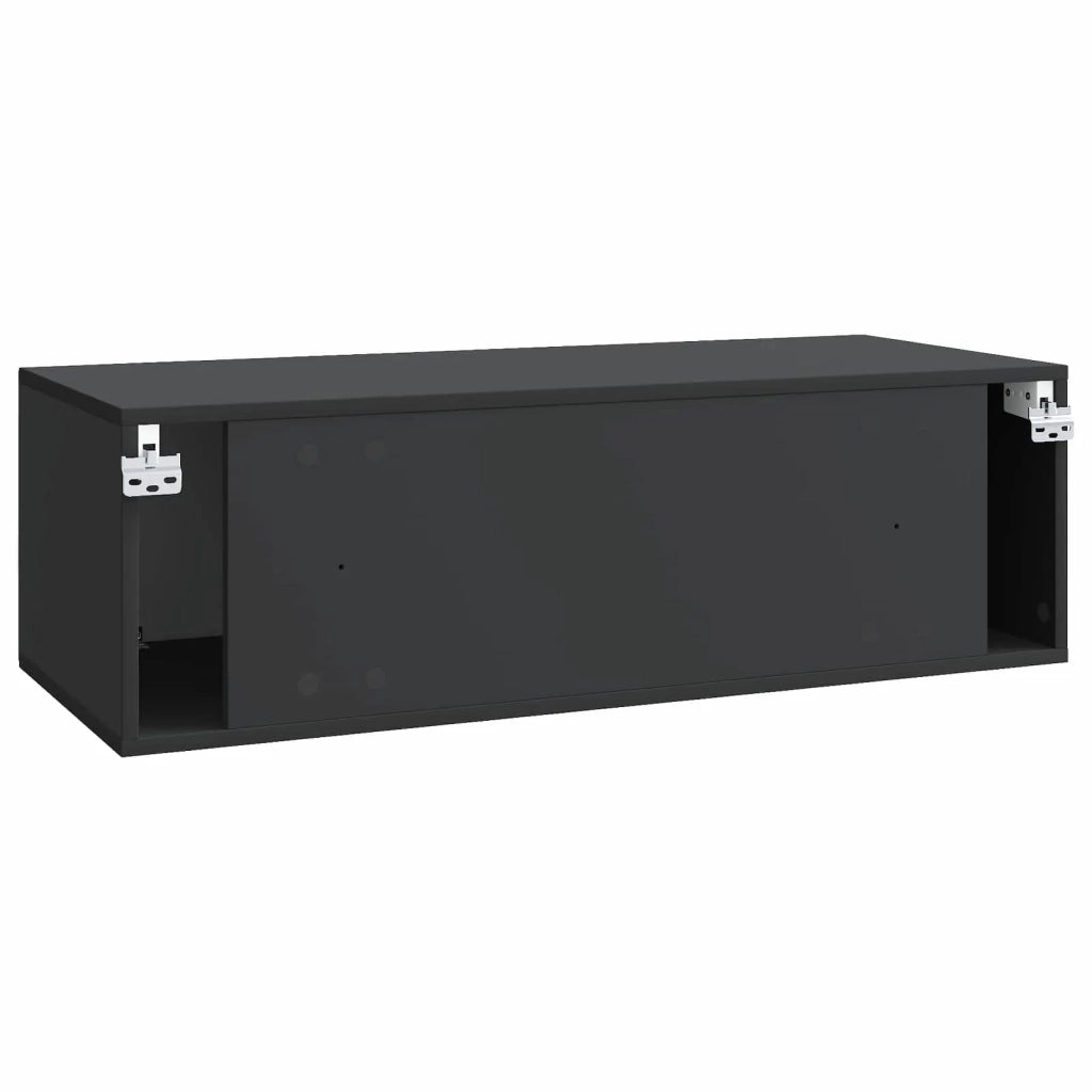 Mobile TV da Muro Montaggio a Parete | Armadietto TV | Mobile Porta TV Nero 98 x 41 x 30 cm