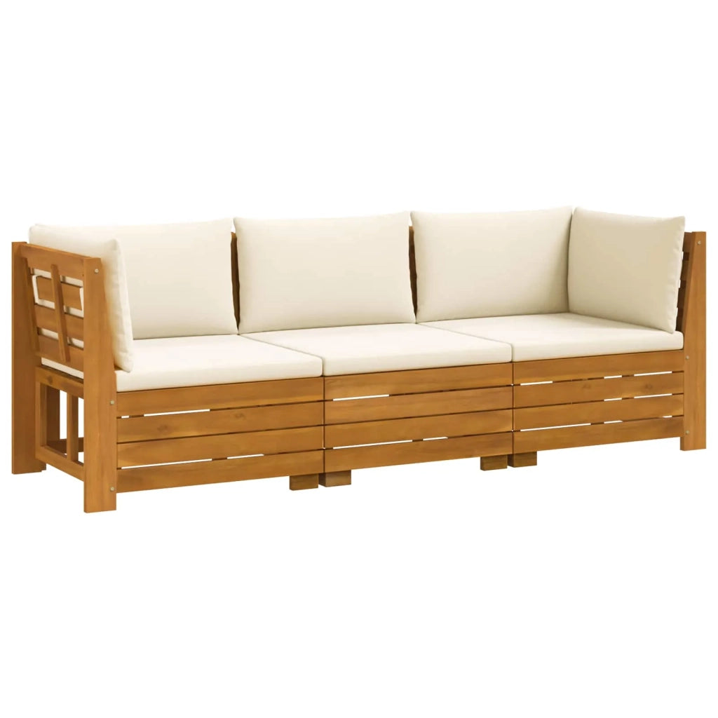 Set di divani da esterno con cuscino 3 Pezzo Marrone 3403085