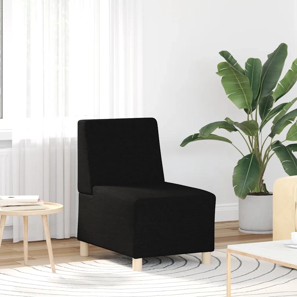 Divano componibile senza braccioli nero 55 cm in tessuto 4108470