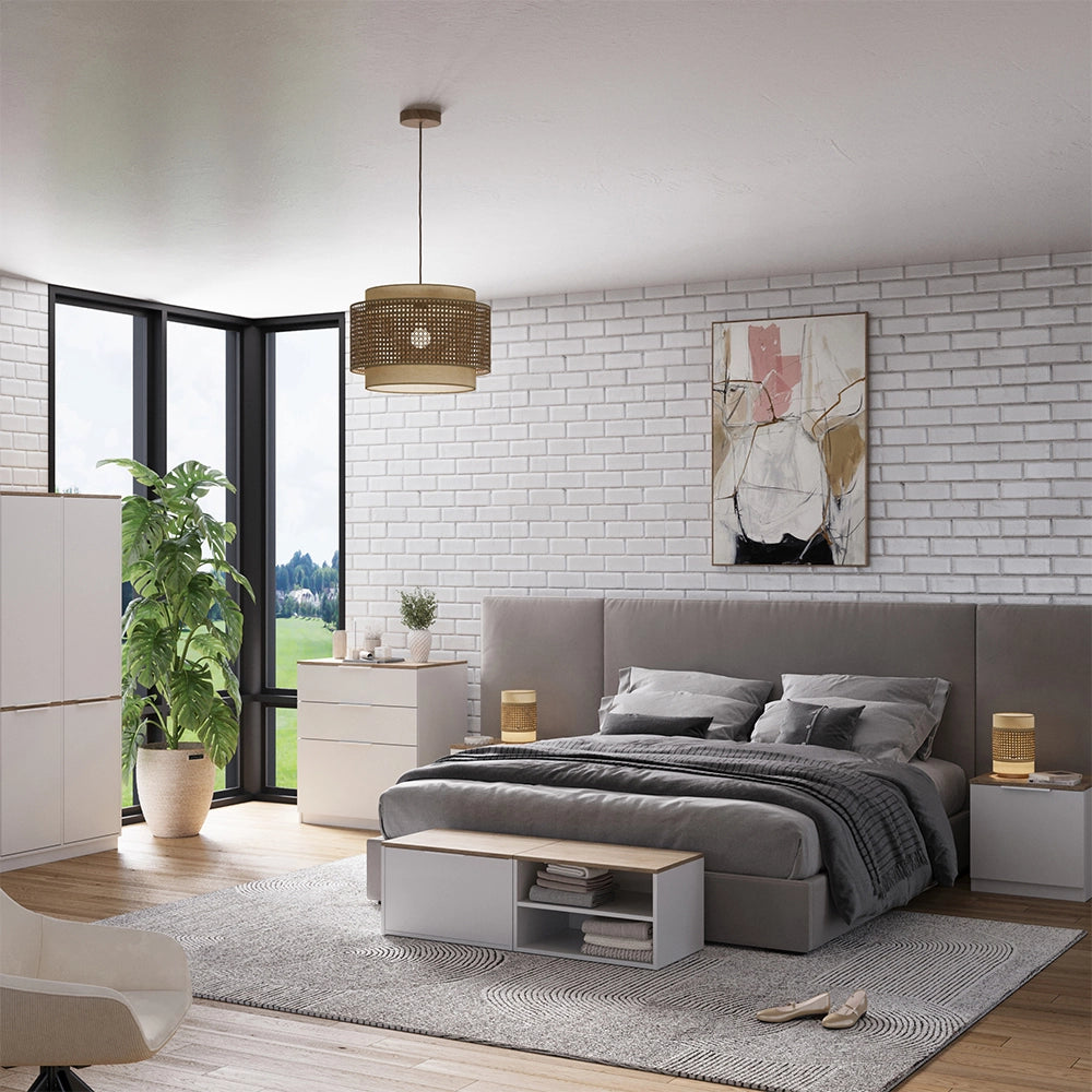 Vicco Credenza Bianco/Sonoma 60 x 36 cm con porte