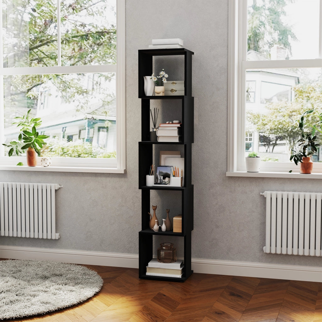 Libreria a 5 Ripiani Moderna ¨C Zephmum ¨C Nero