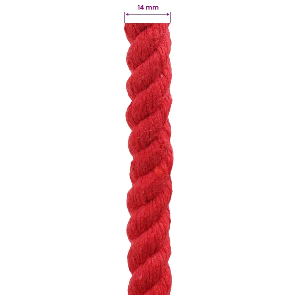 Corda | Fune Rosso 1,4 x 1,4 x 5000 cm Cotone