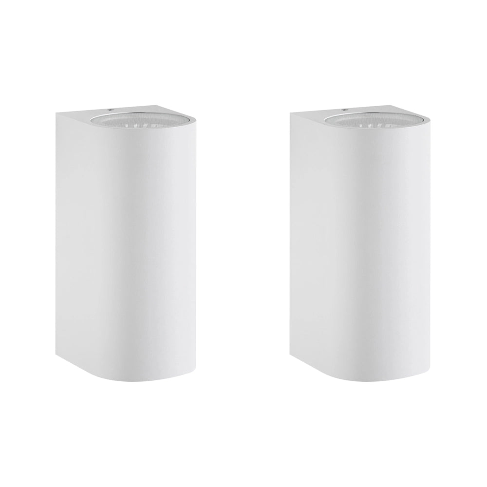Set di 2 lampade LED da esterno per pareti esterne 21 cm in metallo e alluminio bianco design moderno