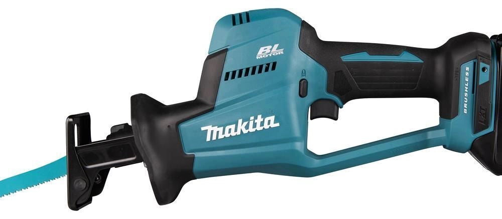 Makita DJR189ZJ Seghetto Diritto a Batteria Motore Brushless 18V Velocita' Variabile Fino a 3100 spm Luce LED Inclusa Valigetta Makpac e 3 Lame Colore Nero Blu