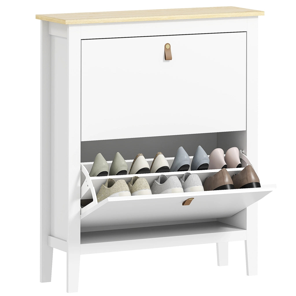 Scarpiera con cassetti e ripiani regolabili ¨C Minimal ¨C Bianco