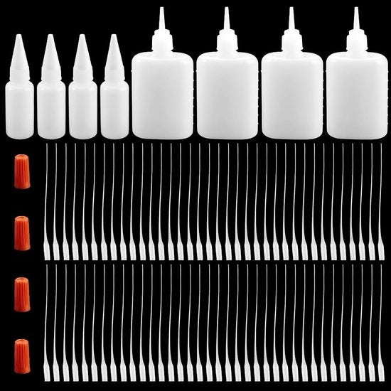 Applicatore di colla con micropunti - 4 punti di aderenza - Kit di applicazione di colla con flacone - Disegno compatto - Ideale per la fai da te - Realizzato in plastica resina - Modello compattabile