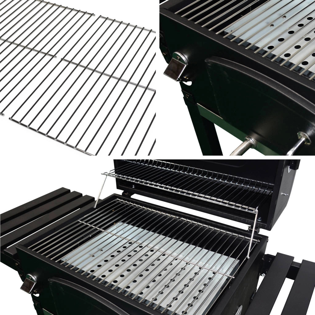 Barbecue a carbonella grill + affumicatore, nero