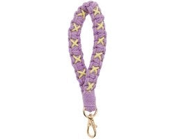 Accessori per chiavi in stile bohemien - Catena macramé in cotone - Chiusura robusta - Design unico - Accessori carini