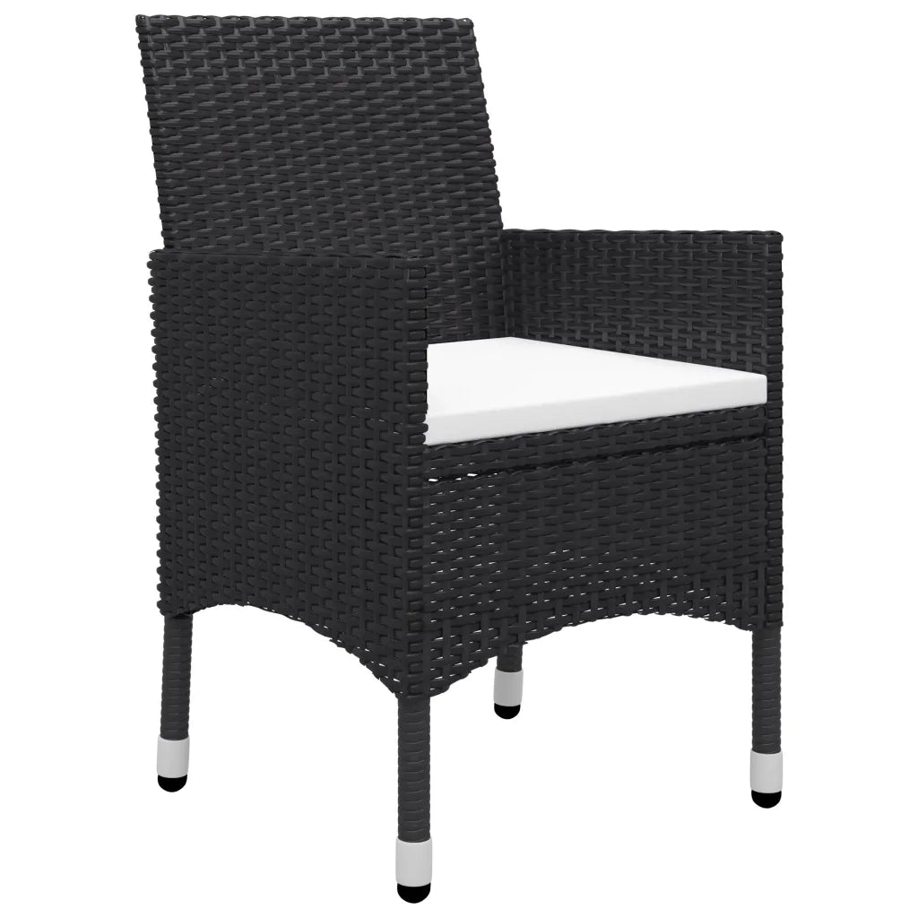 Set Mobili da Pranzo per Giardino 5 pz Nero 3067683