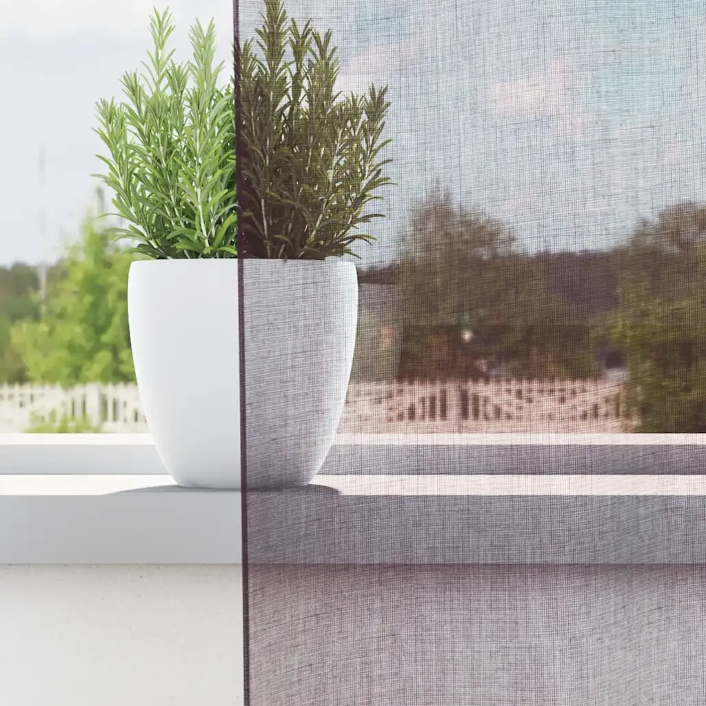 Tende in Voile con Occhielli 2 pz Viola 140x140 cm