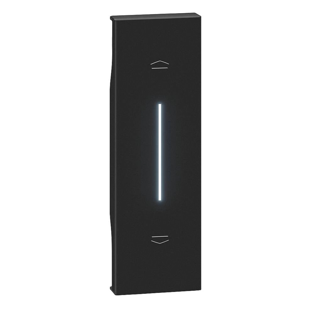 Bticino living now cover illuminabile 1 modulo per pulsanti e tapparelle *** colore nero, confezione 1