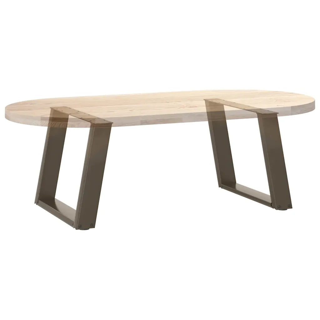 Gambe per Tavolino da Caffè a Forma di U 2 pz Acciaio Naturale 70x(42-43) cm Acciaio 4012775