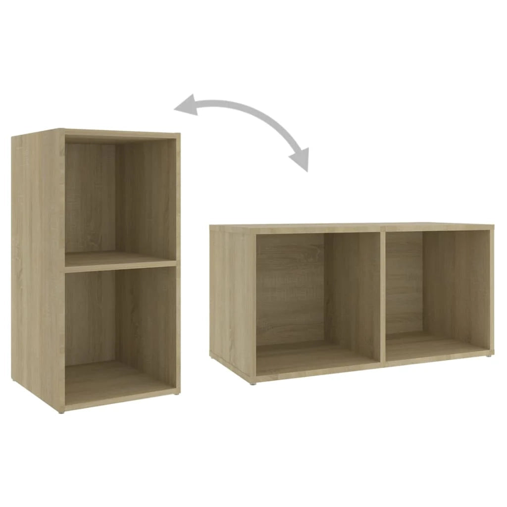 Mobile TV multimediale scaffale TV credenza mobile TV sala da pranzo soggiorno camera da letto 4 pezzi rovere Sonoma 72 x 35 x 36,5 cm legno ingegnerizzato marrone 02_0028756