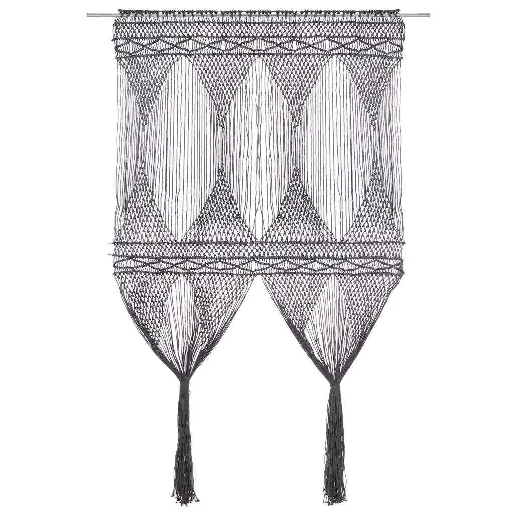 Tenda Macram¨¨ Antracite 140x240 cm in Cotone