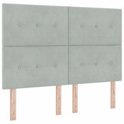 Testiera | Testata Grigio chiaro 144 cm Velluto
