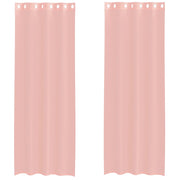 Tende in Voile con Occhielli 2 pz Rosa 140x300 cm