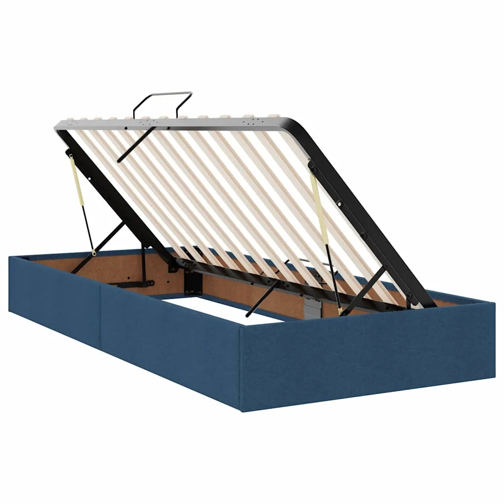 Letto con contenitore e materasso con materasso Blu 90 x 190 cm