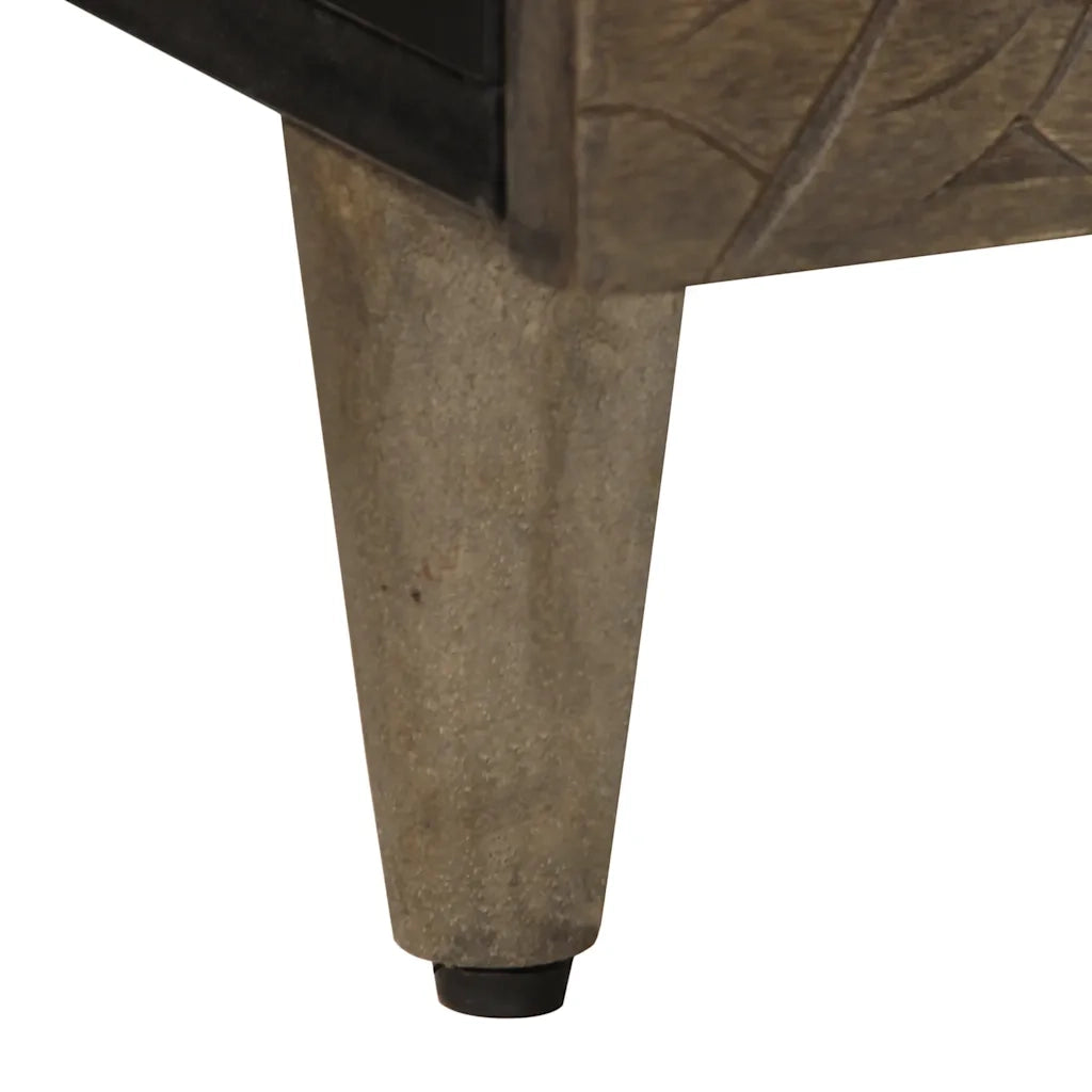 Tavolino Grigio Chiaro 100x54x40cm in Legno Massello di Mango 4017804