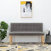 Panca-Sgabello 140 cm Grigia in Velluto