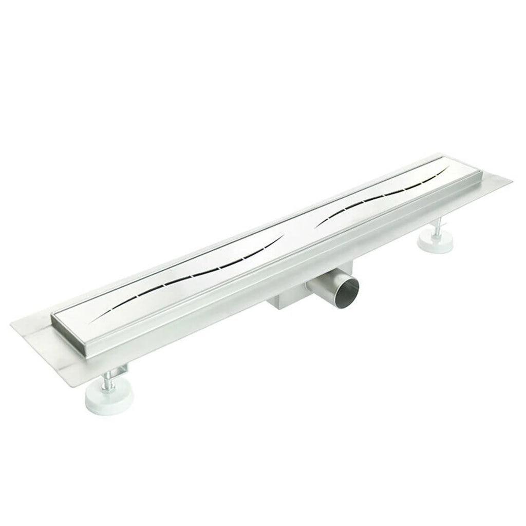 Canalina di scarico doccia in acciaio inox  120 cm x 7 mod. Onda