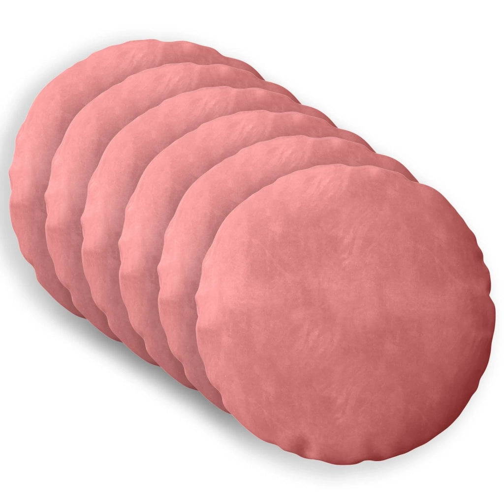 Federa 6 pcs HEERLEN Rosa Ø 50 cm Velluto 922542
