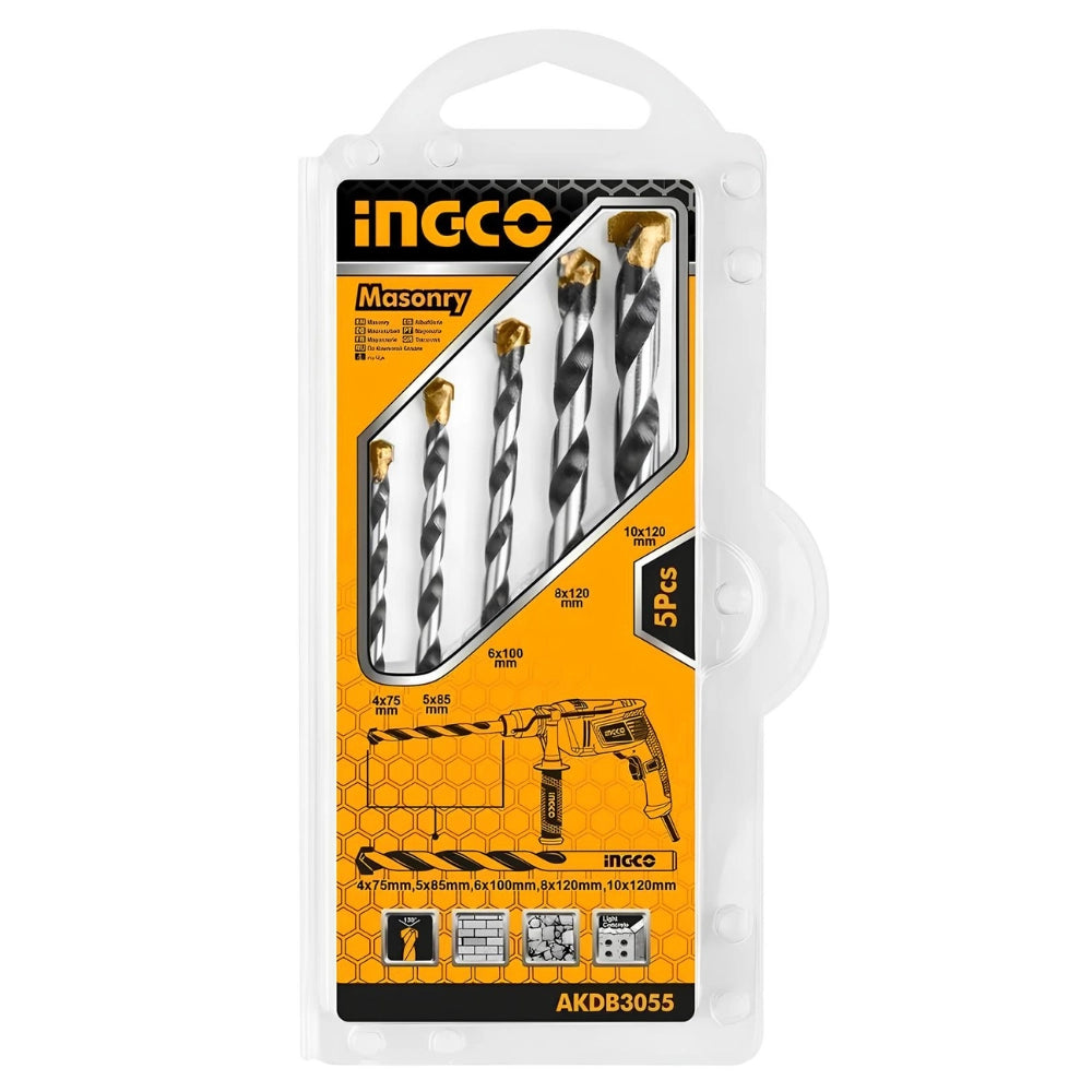 Set 5 punte acciaio trapano muratura foratura precisa professionale