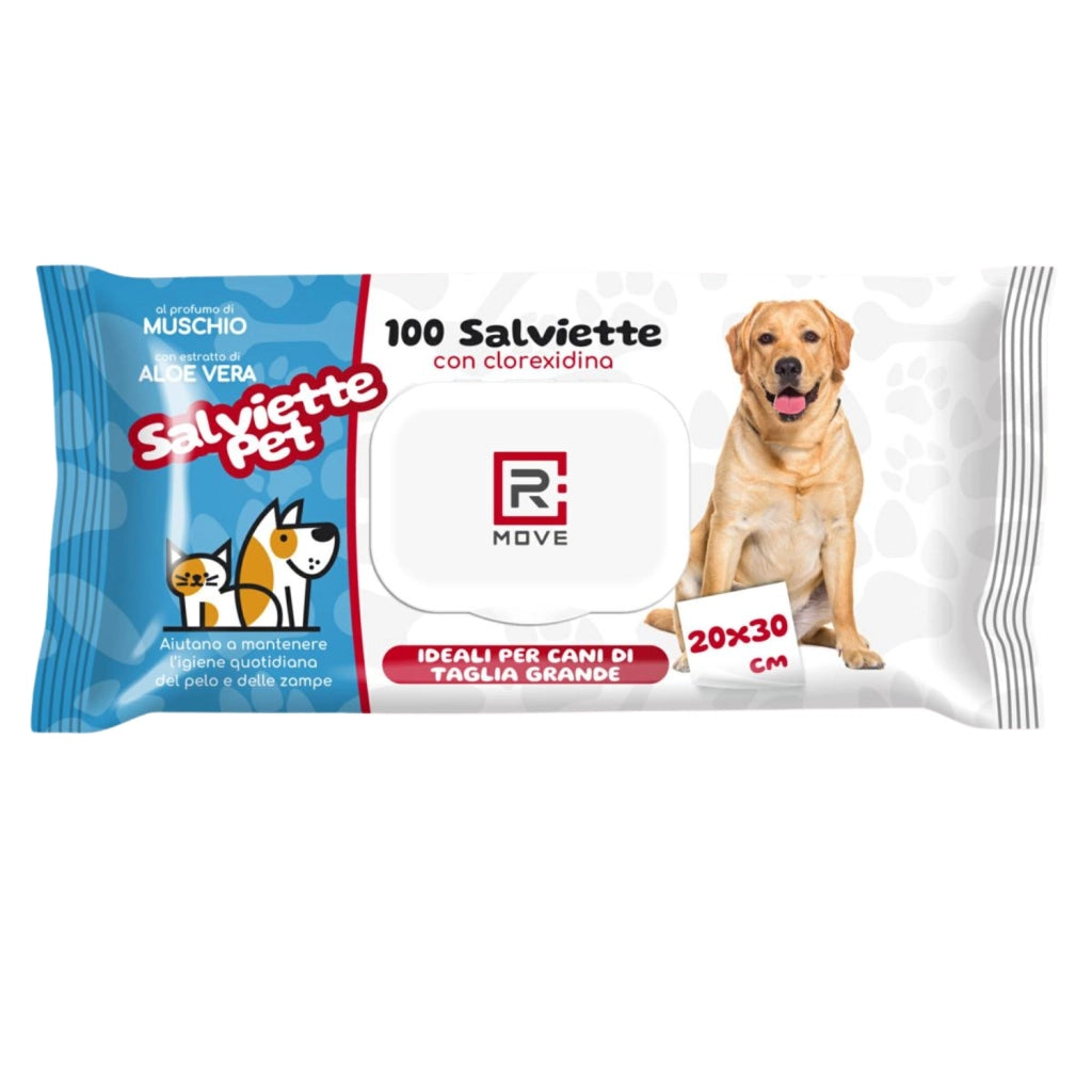 RMove Salviette Pet Igienizzanti con Clorexidina 20x30 1Cnf/100pz