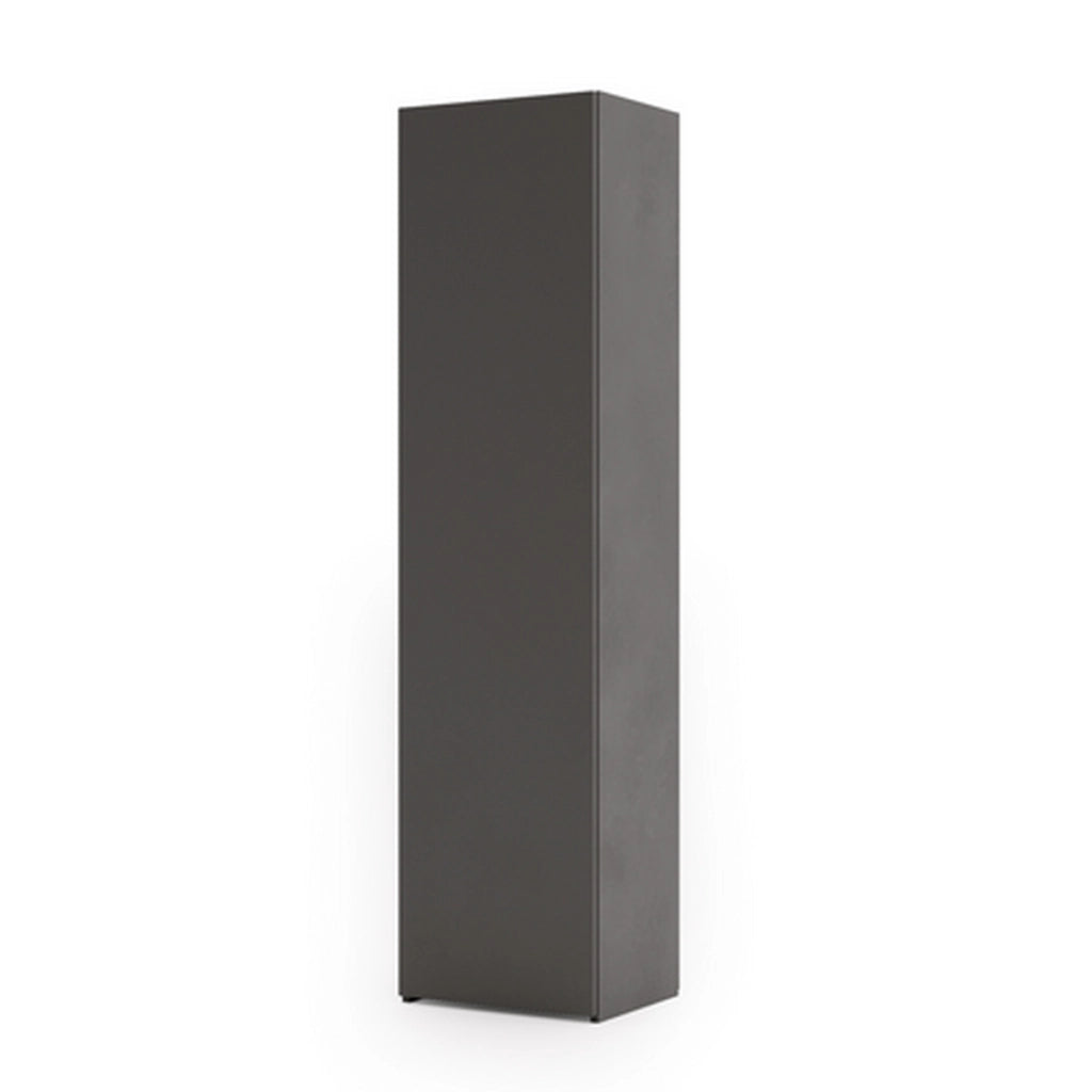 Libreria chiusa LONI 160x40 cm grigia con anta e ripiani interni