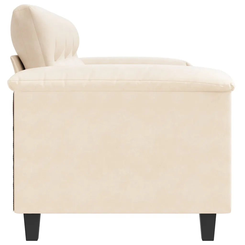 Divano a 3 Posti-Sofa 3 Posti Beige 180 cm in Tessuto Microfibra