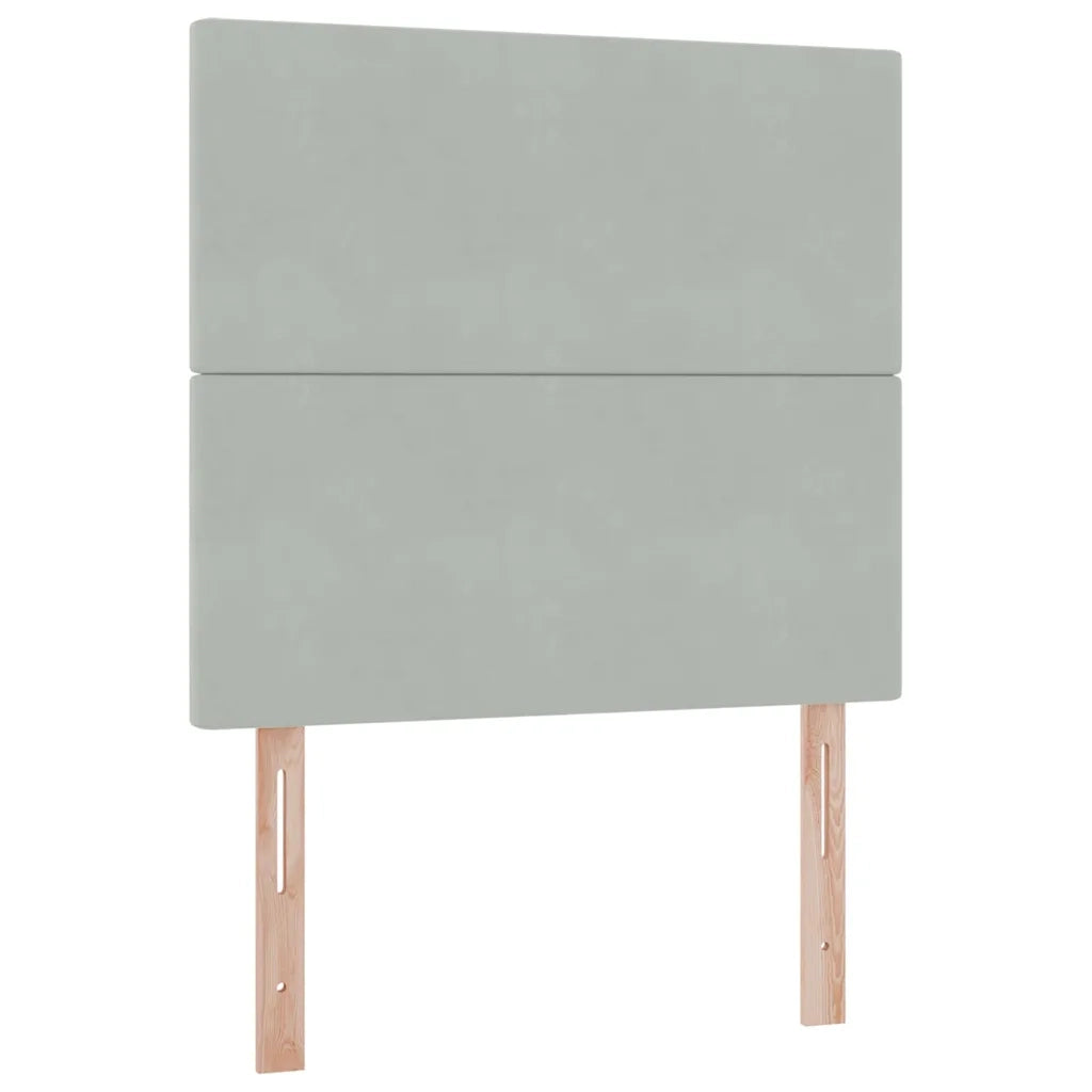 Letto con contenitore e LED Grigio chiaro 90 x 200 cm Velluto 3372579