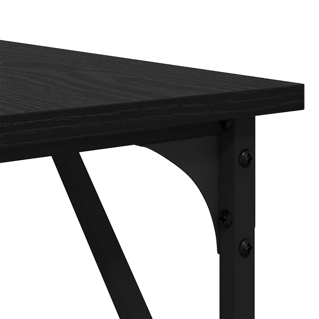 Scrivania | Tavolo da Ufficio Rovere Nero 149 x 149 x 75 cm Legno multistrato