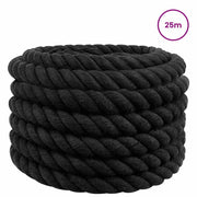 Corda | Fune Nero 3,6 x 3,6 x 2500 cm Cotone