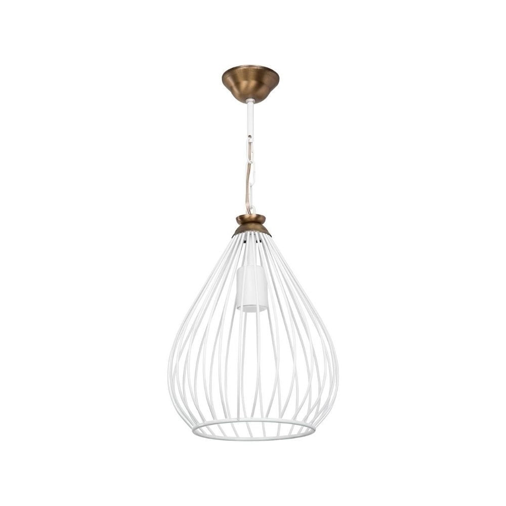 Lampada a sospensione ciondolo metallo Umay ASZ1314 colore bianco