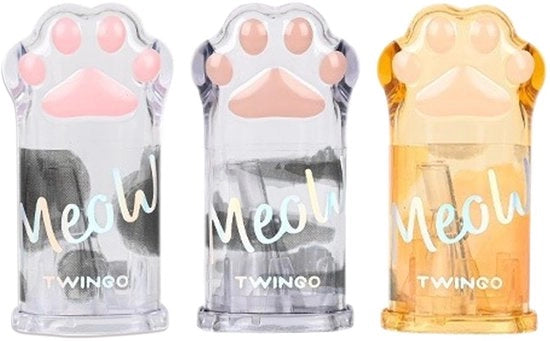 Puntenslijper a punti con supporto, manuale a forma di gatto, caratteristico, 3 colori, puntenslijper caratteristico per ufficio casalingo, insegnanti, artisti