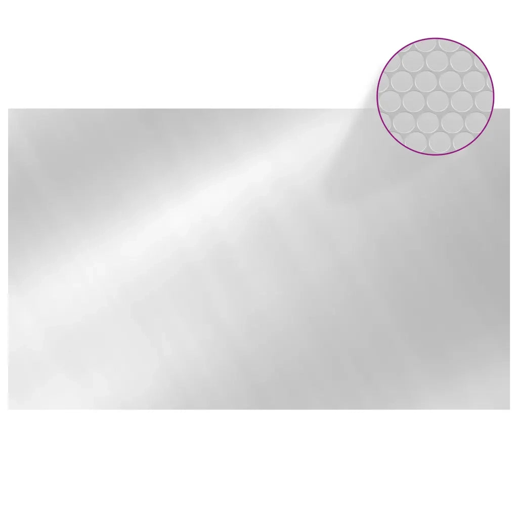 Copripiscina Rettangolare 1000x600 cm in PE Argento 93104