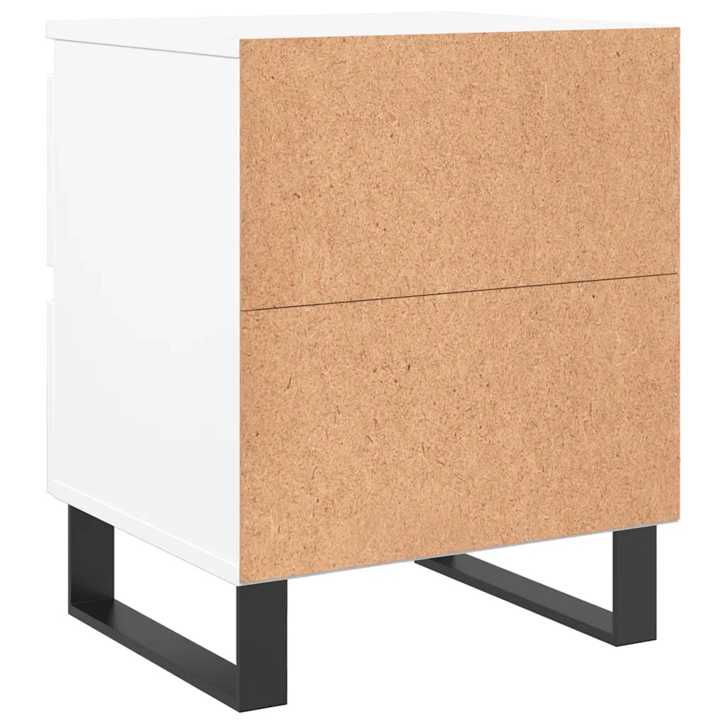 Comodino | Armadio da Notte | Mobiletto da notte Bianco 40x35x50 cm in Legno Multistrato