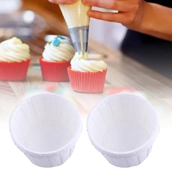 Confezionamento di Cupcake 100 Unita - Rivestimenti in Carta - Contenitori Stivati - Rivestimenti Profondi - Muffiniera - Per Feste/Sposali - Forme di Cupcake