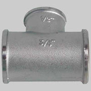RACCORDO A TEE DIRITTO RIDOTTO OTTONE NICHELATO  1 x 1/2 x 1     MADE IN ITALY