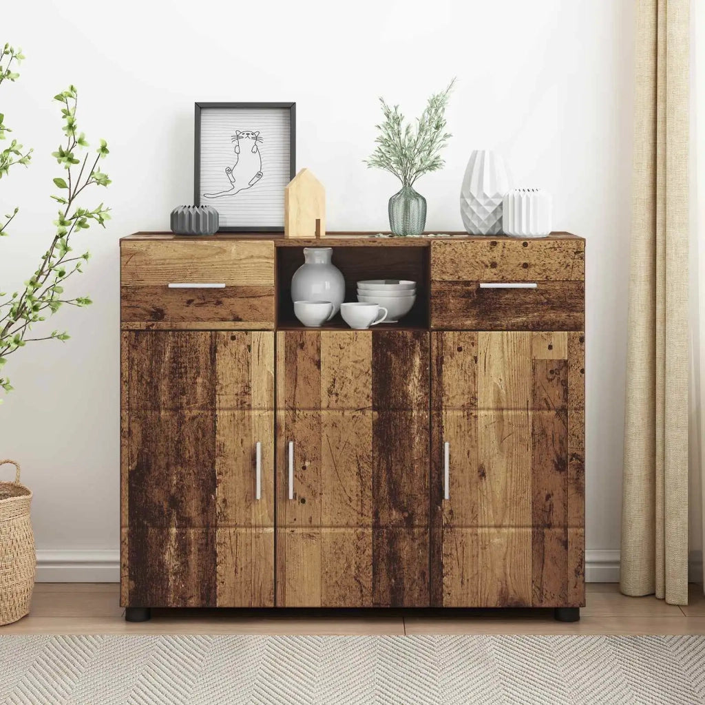Armadio in Legno con cassetto Legno vecchio 88,5 x 30,5 x 73 cm CFW2008948