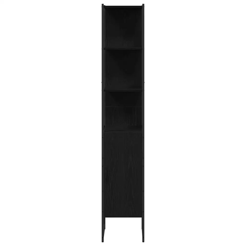 Set di mobili per il bagno 3 pcs Rovere Nero Legno multistrato 3334397