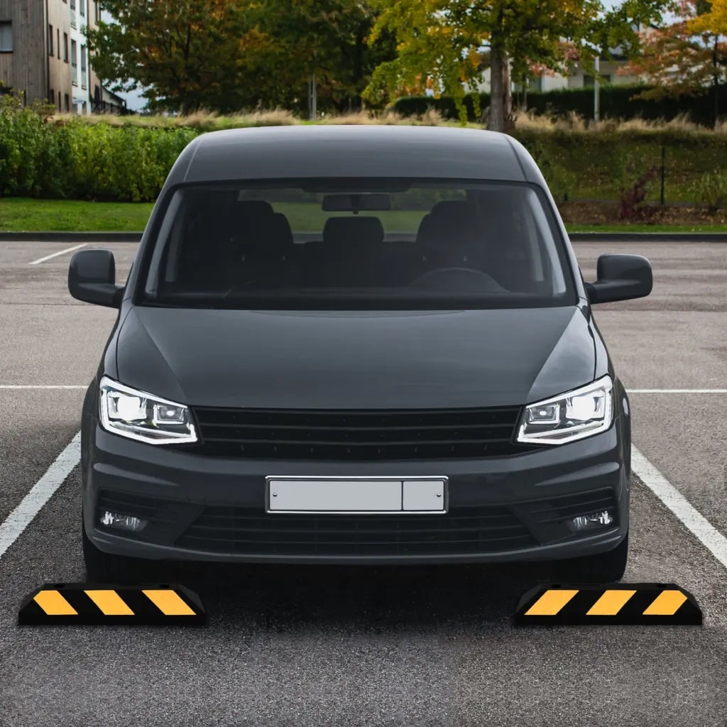 Delimitatori di Parcheggio Riflettenti 2 pz 56x15x10cm in Gomma CFW2995073